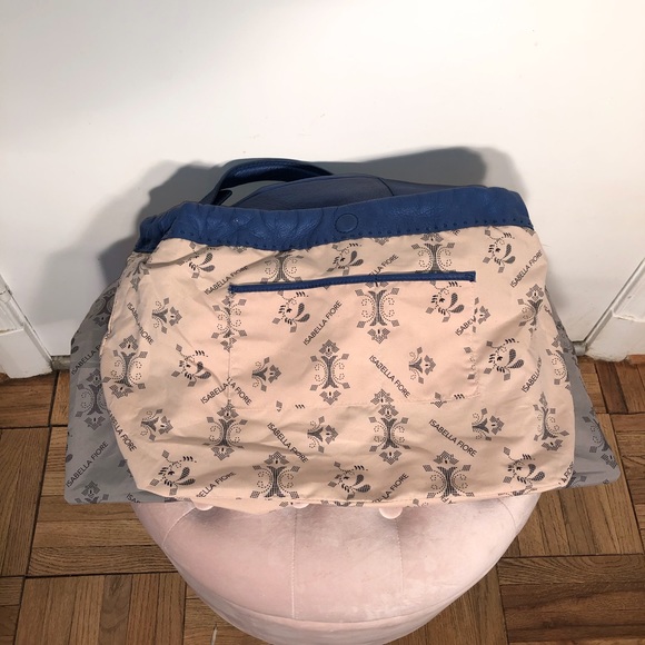 Isabella Fiore Blue Pebbled Leather Hobo - Picture 12 of 16